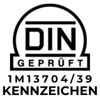 Kennzeichen DIN-geprüft, Registernummer 1M 13704/39